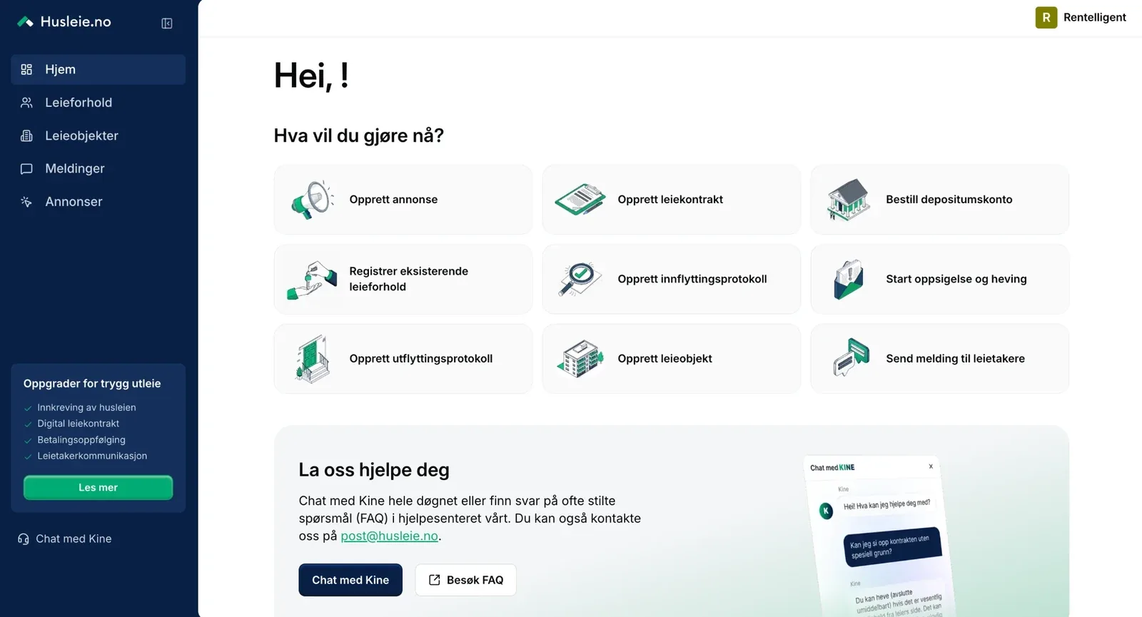 The Husleie.no landlord portal