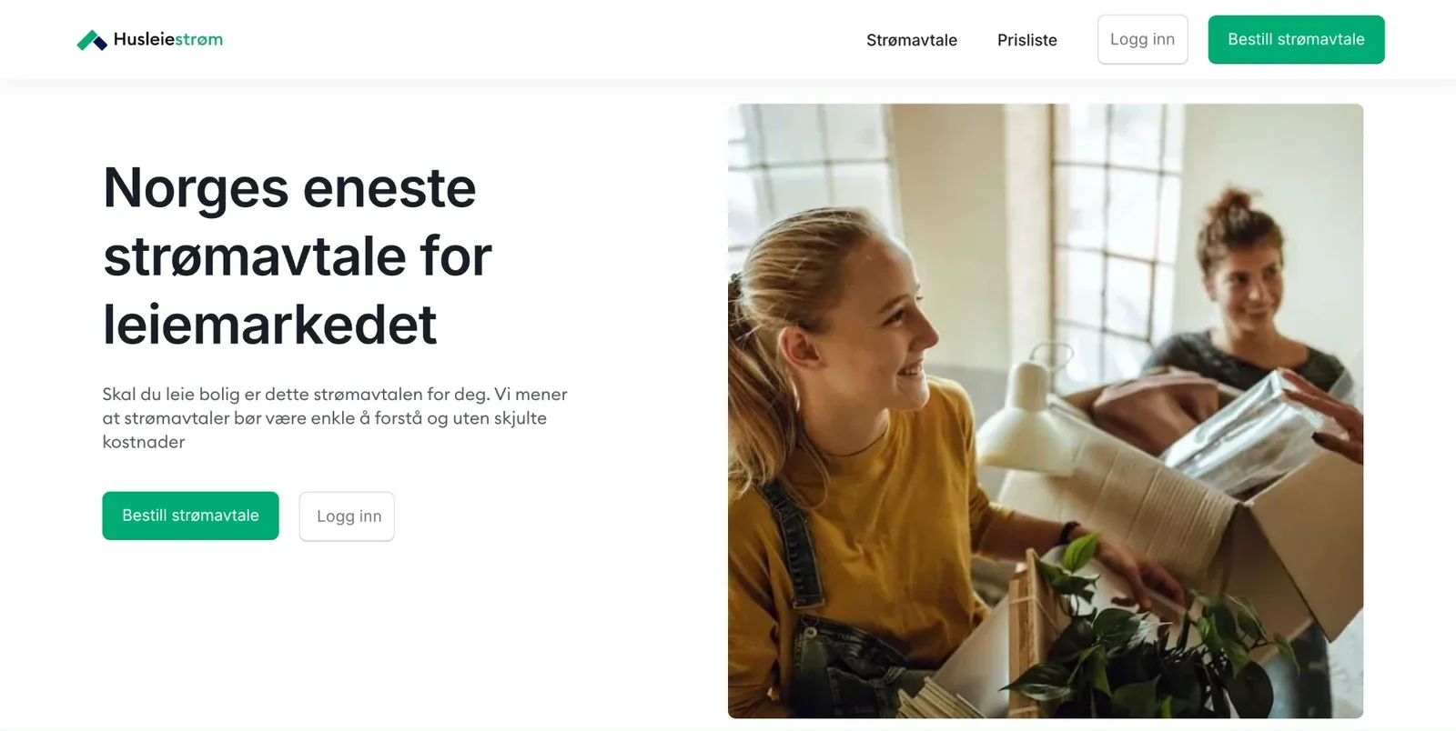 The Husleiestrøm website